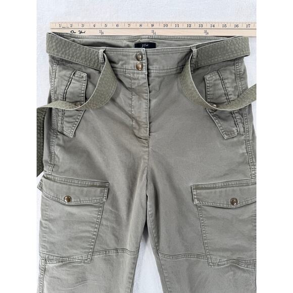J Crew Womens Belted Military Pants Utility Cargo Carpenter Chino 12 Large - Picture 5 of 9